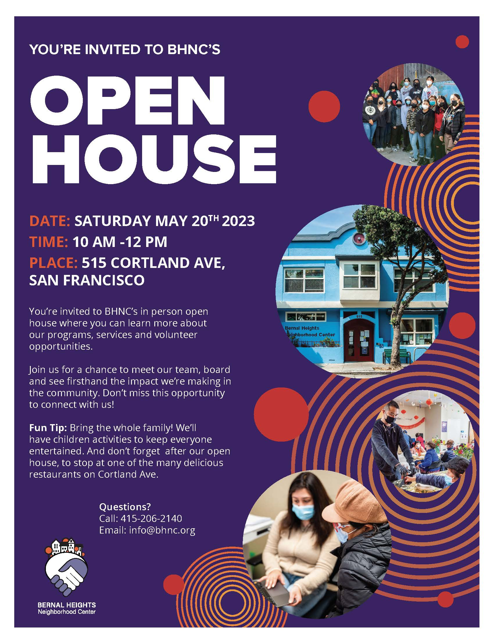 Bernal Heights Neighborhood Center's Open House