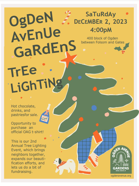 Join Us for a Magical Tree Lighting at Ogden Avenue: Support Our New Green Space!