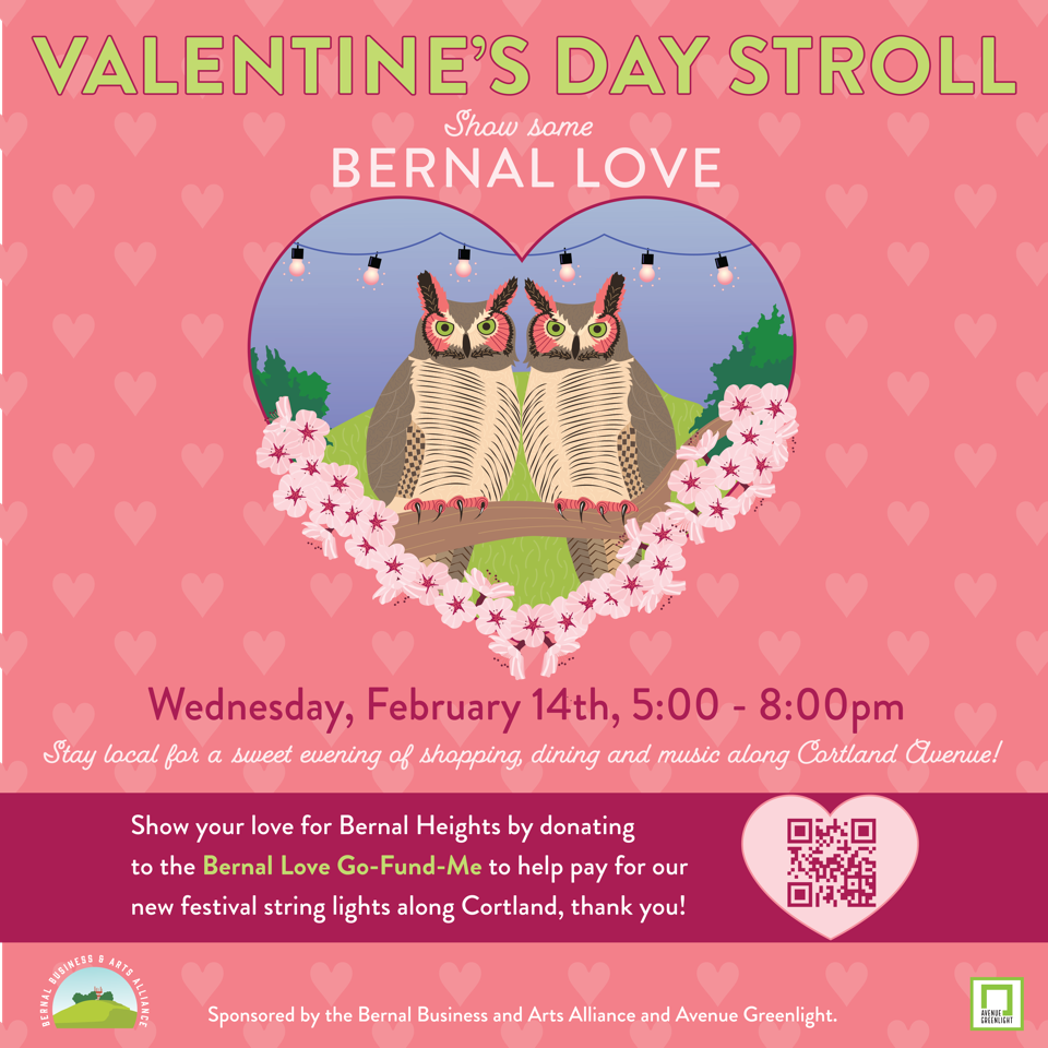 Bernal Heights Valentine’s Day Stroll,