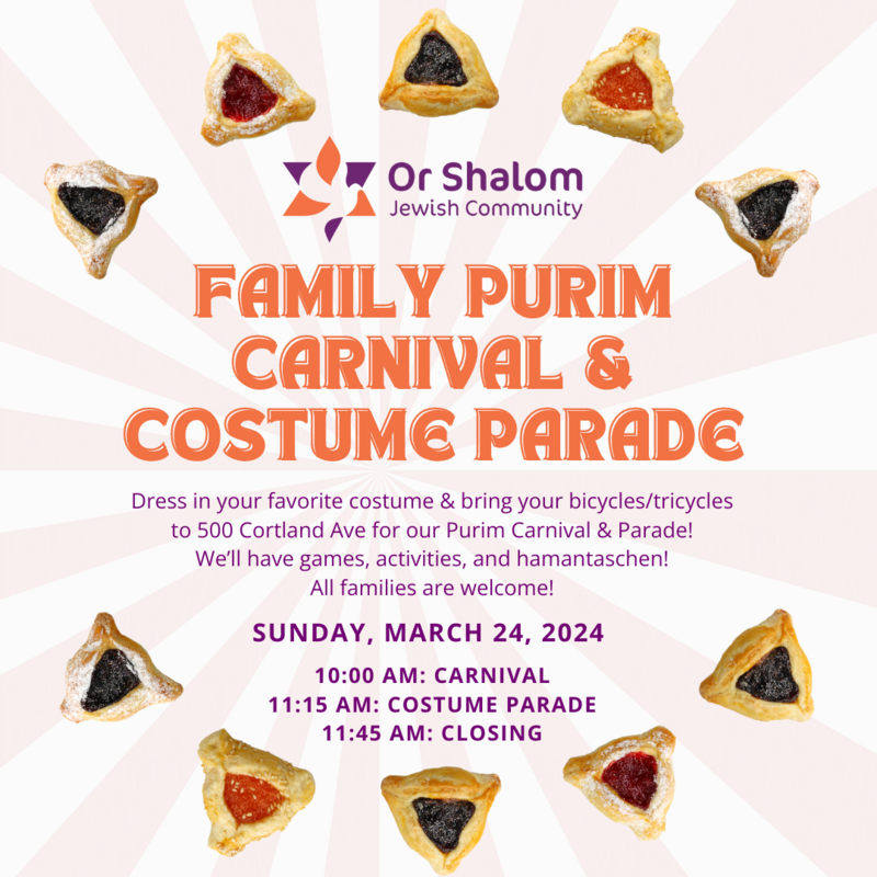 Or Shalom's Family Purim Carnival & Costume Parade