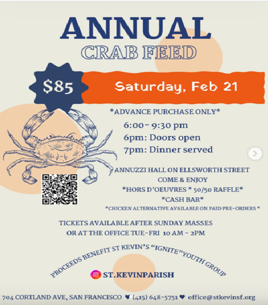 Saint Kevin’s Annual Crab Feed 2026