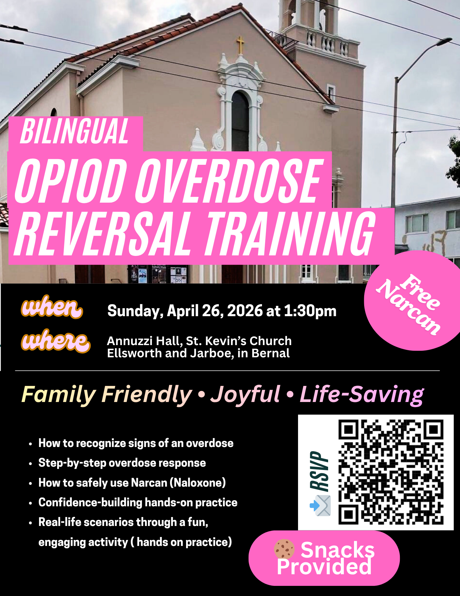 Free Narcan and Overdose Reversal Training @ St. Kevin's
