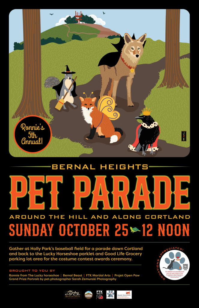 BERNAL HEIGHTS—PET PARADE AROUND THE HILL AND ALONG CORTLAND