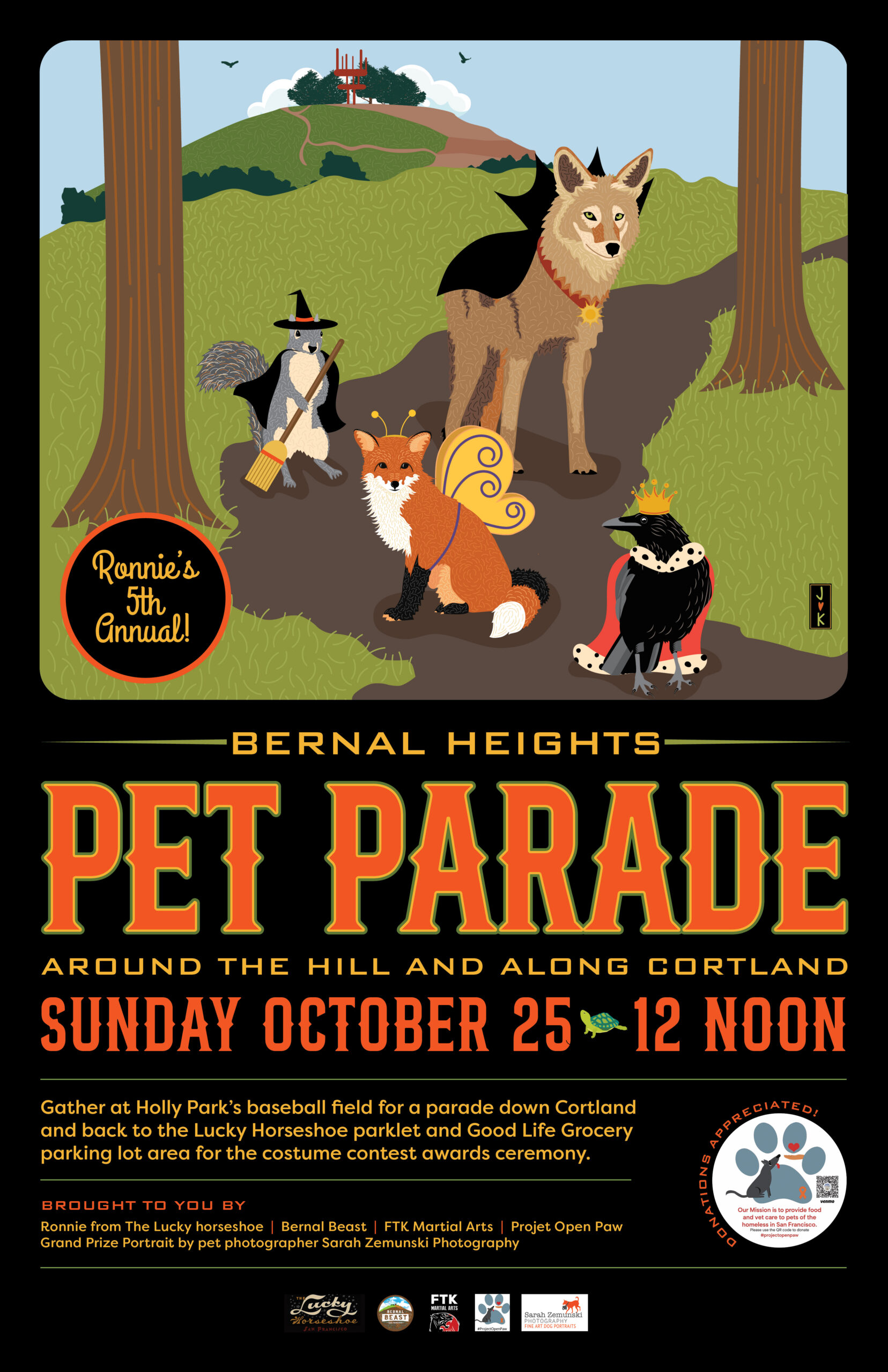 BERNAL HEIGHTS—PET PARADE AROUND THE HILL AND ALONG CORTLAND